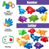 Plastic Color Sorting Montessori Toy Dinosaur Alphabet Sensory Toys  Girls Party Favors