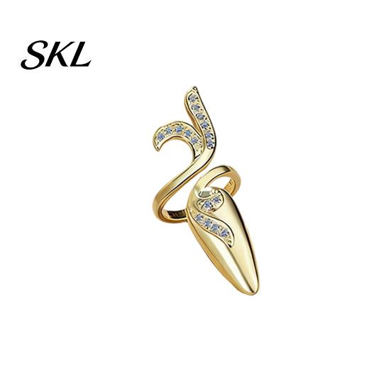 Non-scratch Nail Ring Universal Fit Ring, Lightweight Adjustable Opening Finger Jewelry, Versatile Geometric Design for Protecting Manicure
