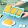 BPA-free Large Ice Cube Tray Silicone Freezer with Lid 3-Compartment And Oven Safe Mold for Soups Sauces BPA-Free Maker Easy-release
