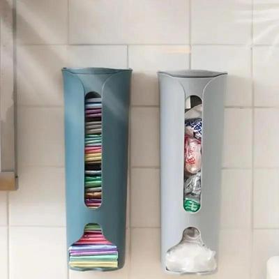 Praktischer Haushalt Küche Müllbeutel Aufbewahrungsbox Ausziehbarer Kunststoff Sammler Wandmontage Unterwäsche Socken Organizer Boxen