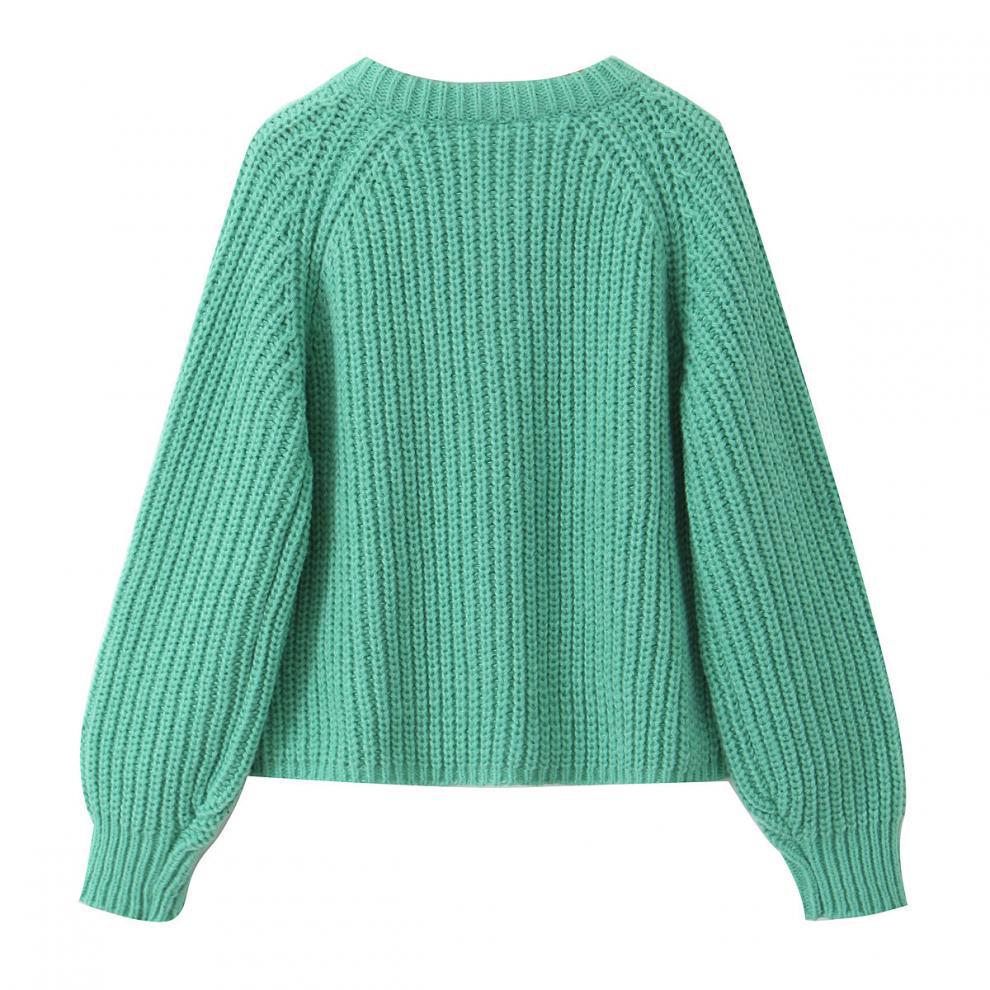 2025 Autumn Women's Long Sleeve Knit Cardigan Sweater Top - European & American Style