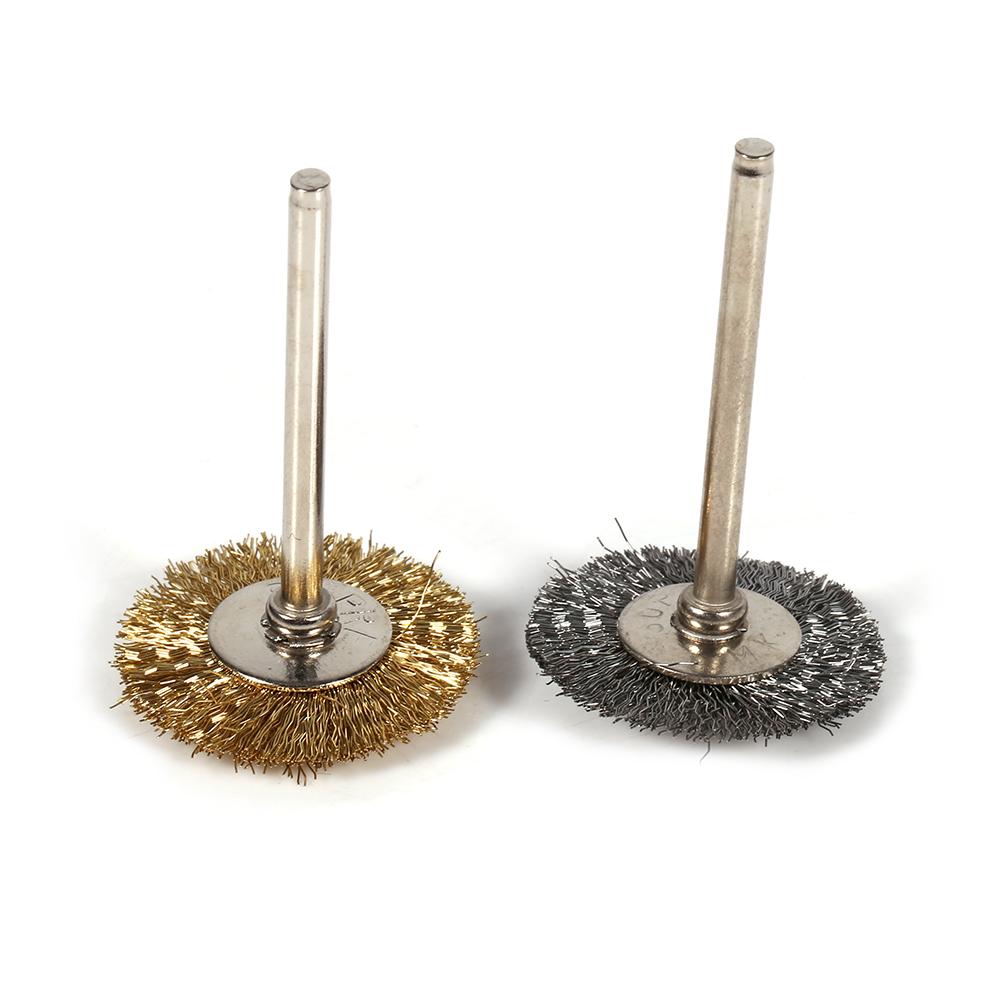36Pcs Wire Brush Set, Rust Removal, Polishing, Fits Wood and Metal,   Size, Brass and Steel Material