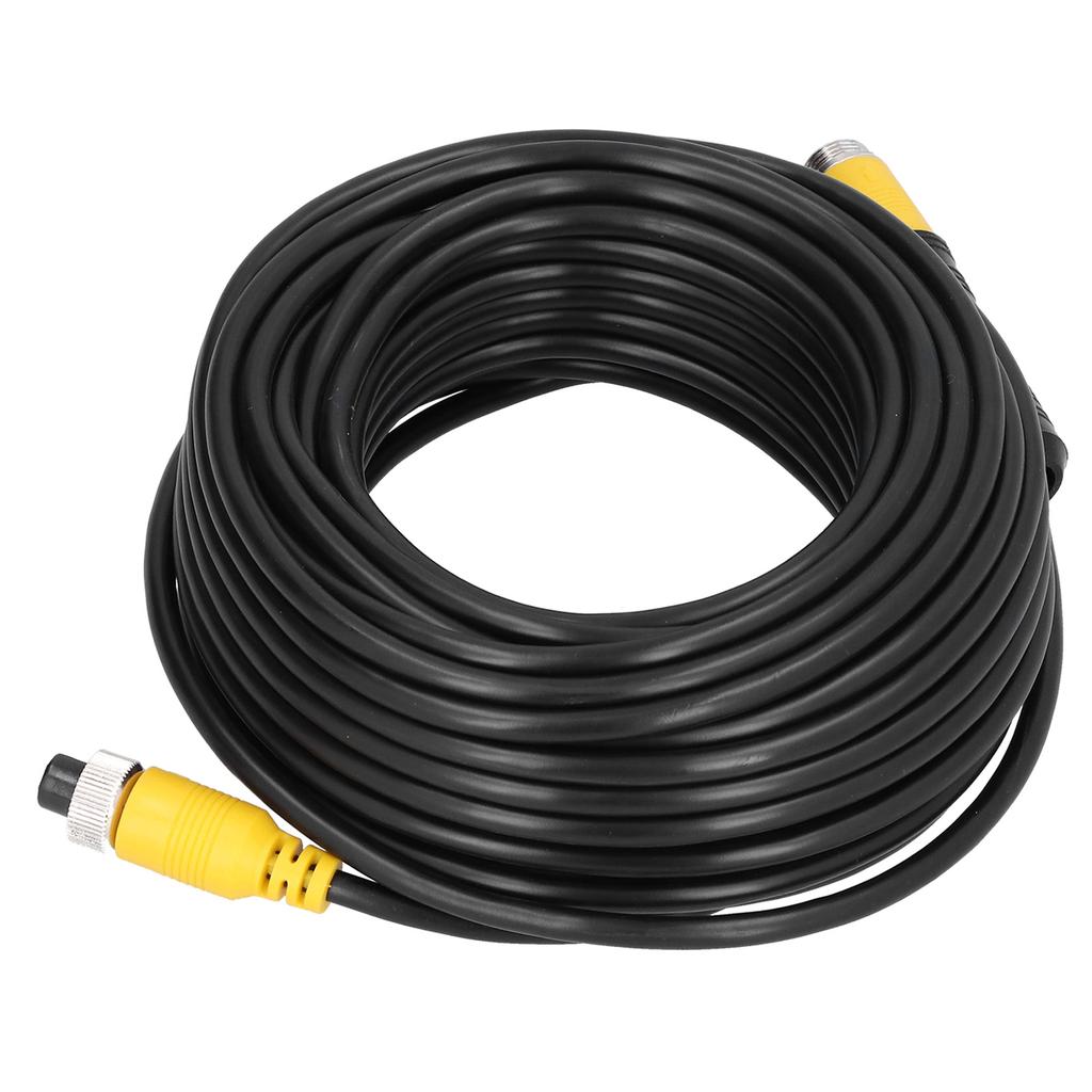50ft 4Pin Car Video Extension Cable with Waterproof Shielded for CCTV Rearview Camera Truck Trailer