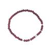 Sterling Coin Garnet Beaded Bracelet Women Minimalist Boho Style Adjustable Handmade Jewelry B3036