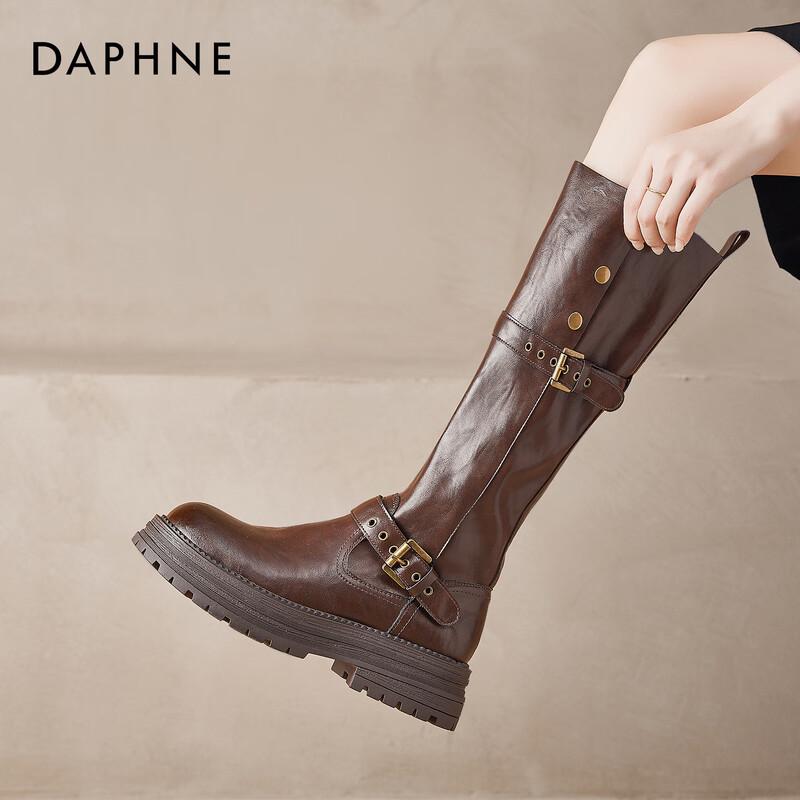 Daphne Women s Retro Brown Knight Boots 35