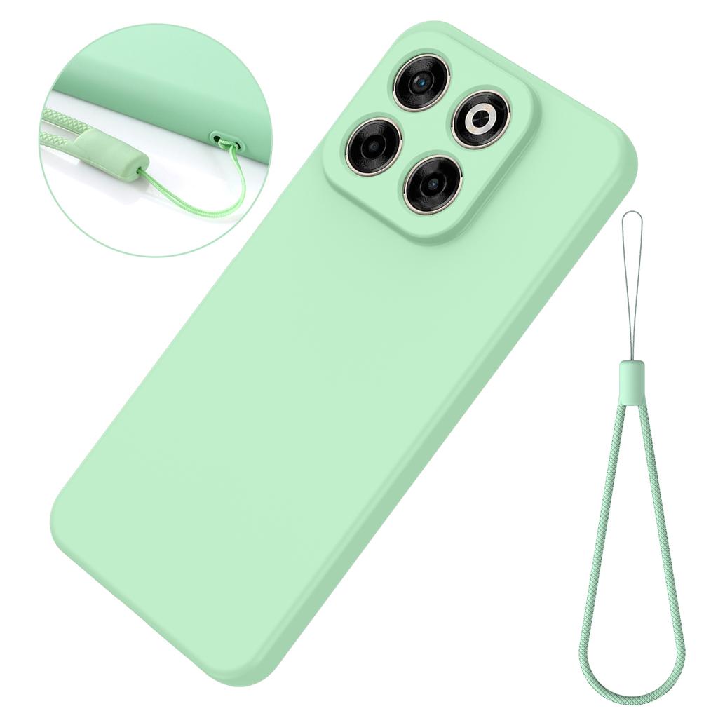 Etui na ZTE Blade V70 Odporne na upadki Płynny silikon Miękka wyściółka Tylna osłona telefonu z paskiem na rękę