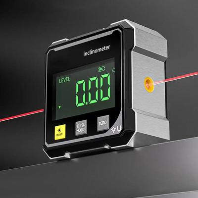 4-stronny magnetyczny inklinometr, ładowanie przez USB, cyfrowy przyrząd do pomiaru kąta, kątownik do piły stołowej, kątomierz, poziomica pudełkowa wisząca