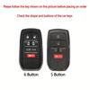 Leather Car Smart Key Fob Case Cover Bag For Toyota Sienna -