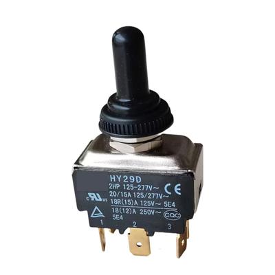PVC Kippschalter HY29D 6 Pin 3 Positionsschalter Dreifachposition 6 Pin Druckschalter zur elektrischen Schaltkreissteuerung