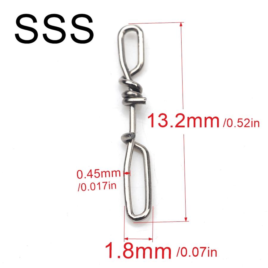 30pcs Stainless Steel Super mini narrow Fishing Snap High Strength Fast Clip Stream Lure Quick Connector Accessories