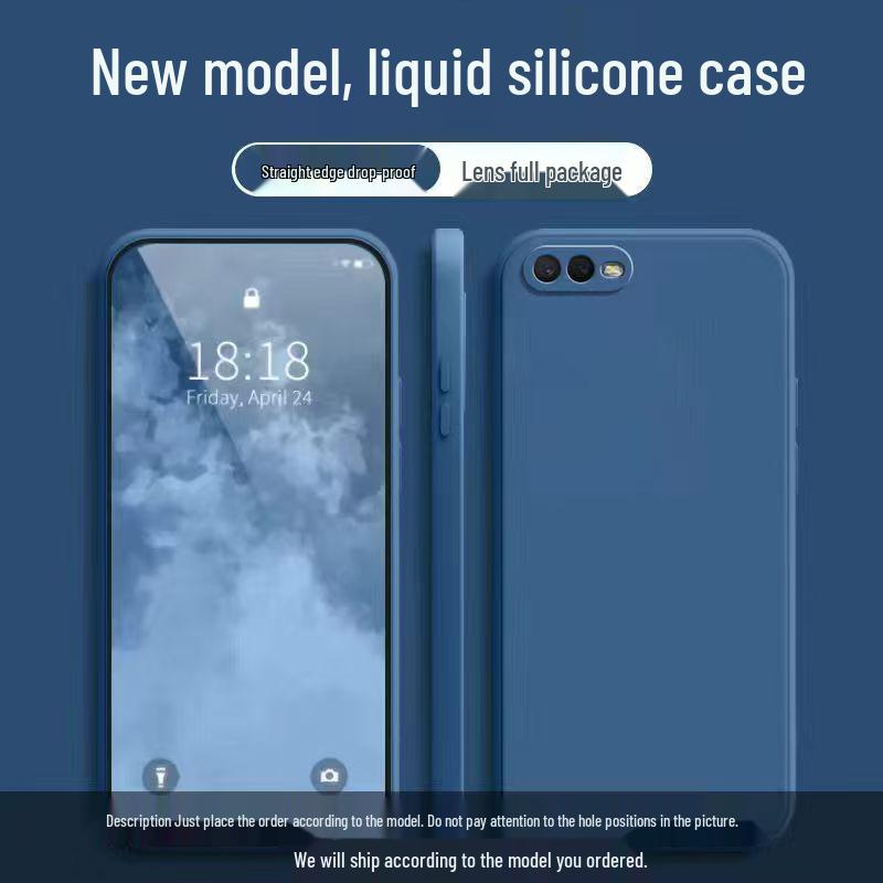 OPPO R15x Anti-drop Straight Edge Soft Case - Solid Color with Rubik's Cube Design, Full Coverage.