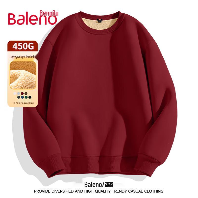 

Baleno Men s Lamb Wool Fleece Round Neck Sweatshirt 2XL
