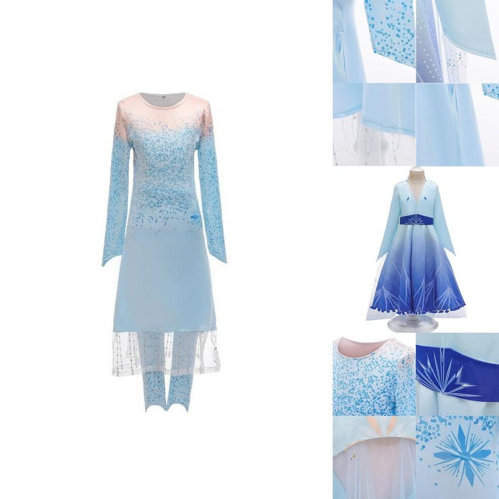 Beautiful Frozen 2 Elsa Snow Queen Anna Kids Dress Costume Breathable Fabric For Girls