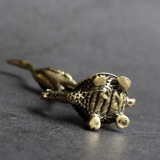 Su geçirmez Kaplumbağa Heykelcik Pet Minyatür Güzel Sembol Bakır Çay Kaplumbağa Ev için