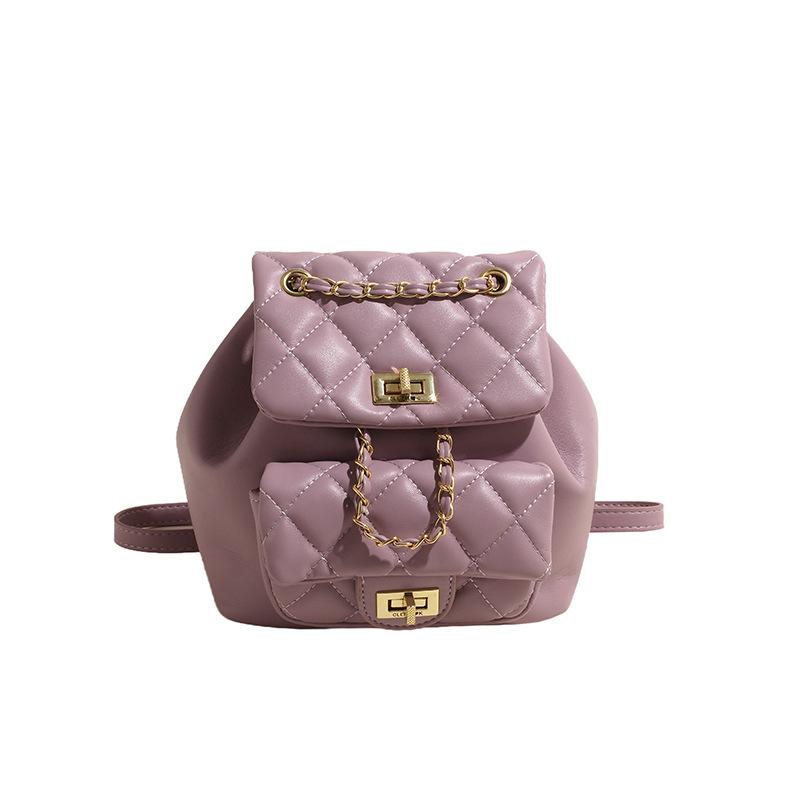 

Весна и лето новая мода маленький ароматный ветер ромбовидная цепочка многовариантный способ ношения на плече женский повседневный темпераментный рюкзак для поездок на работу