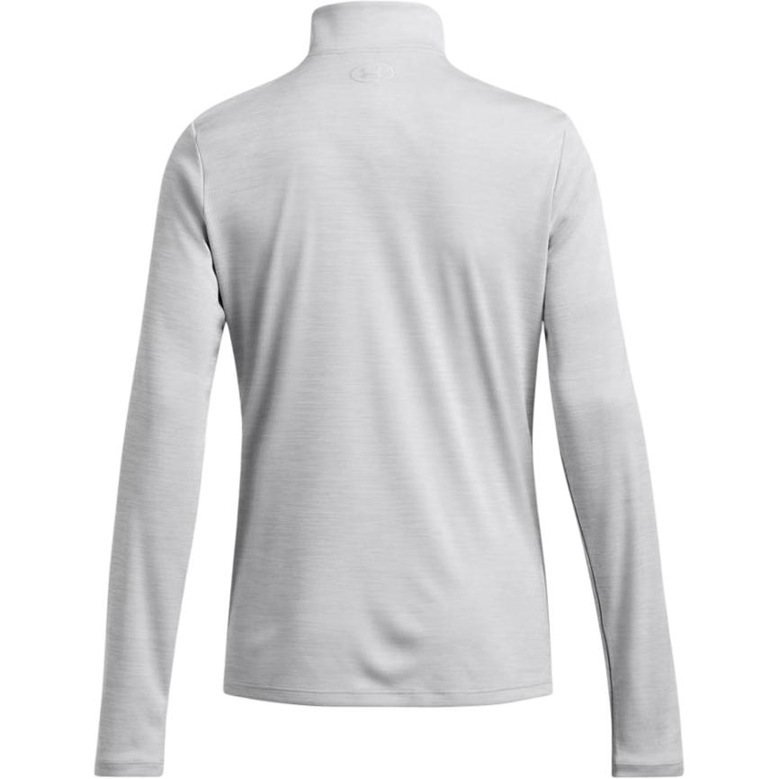 Under Armour Logo Stand Collar Fitness Training Comfortable Loose Long Sleeve Breathable Regular T-Shirt Women Tops Gray 1384249-011