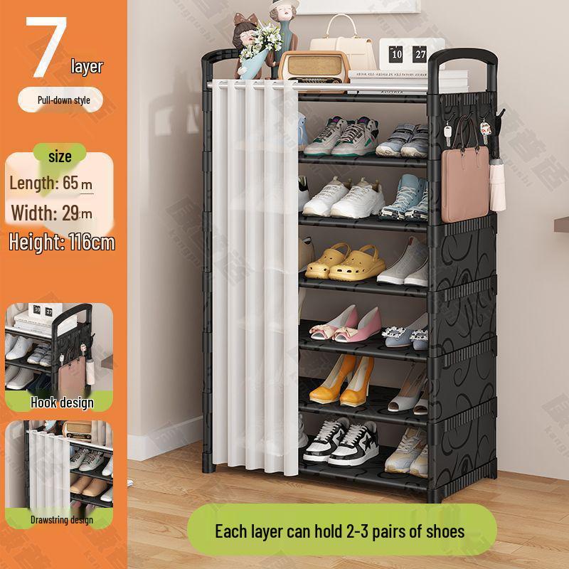 Sturdy Multi-Layer Dustproof Shoe Rack with Cover for Home and Dorm Entryways
