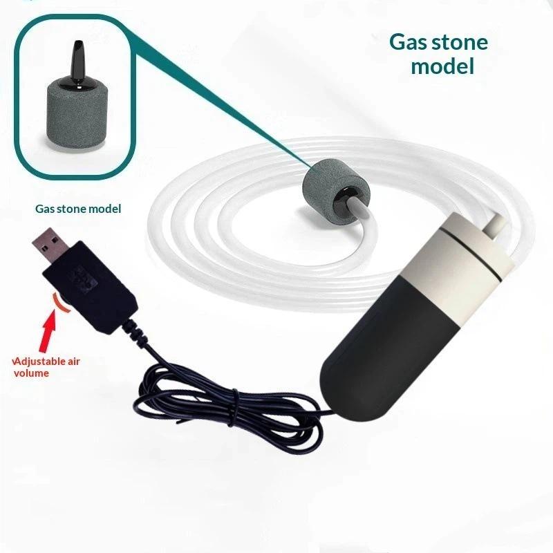 Energy Saving Fish Tank Air Pump Compact and Quiet Oxygen Pump with Durable Air Stone for Nano Aquariums