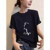 2026 Women's Regular Fit Pure Cotton Short Sleeve T-shirt - White, for Spring, Summer, Autumn