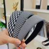 4CM Fashion Women's And Girls Plaid Headband with Sponge Padding Ladies Casual Hair Hoops Accessory