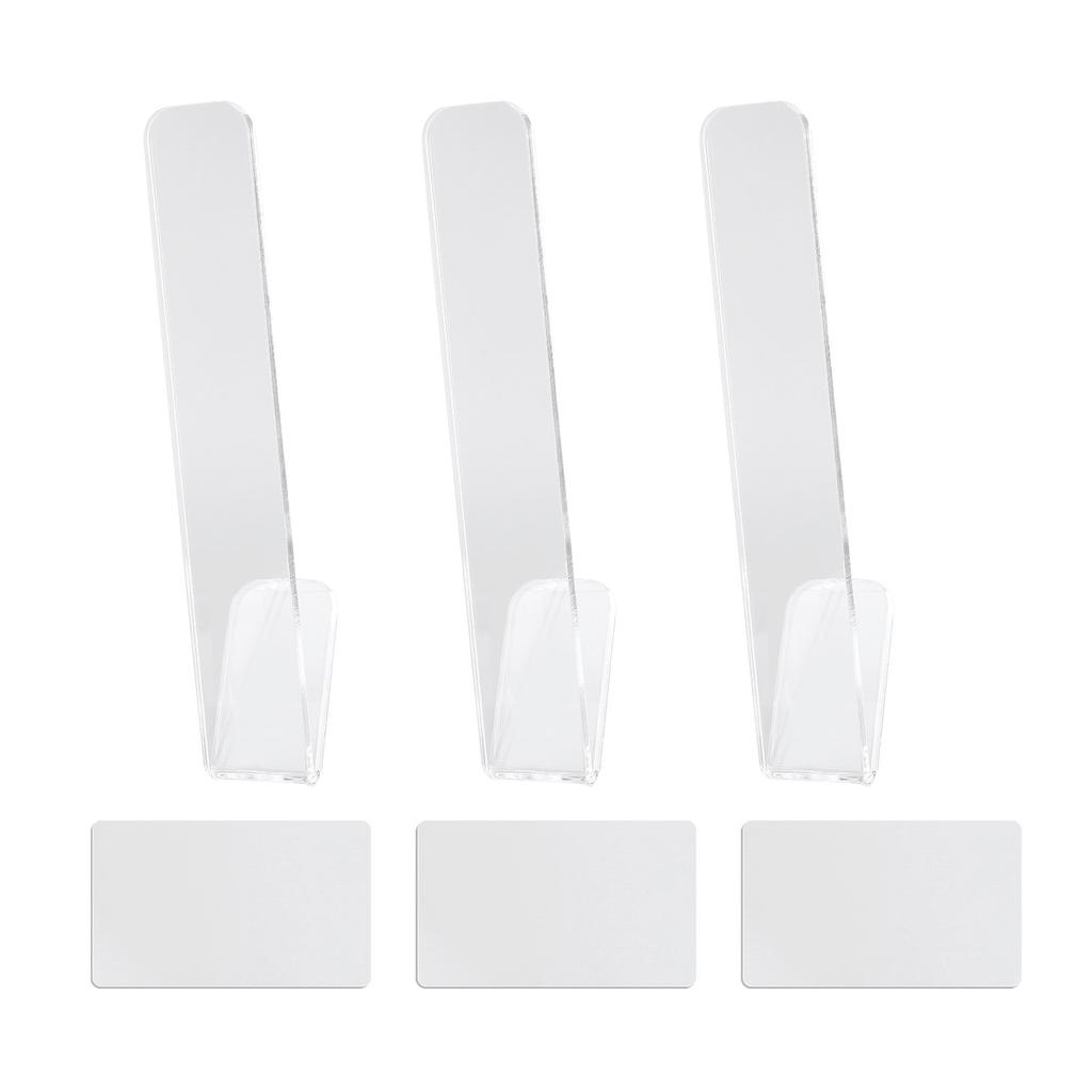 3 Stück Huthaken für Baseballkappen Transparentes Acryl V-Form Klebeaufhänger Organizer Halten 10