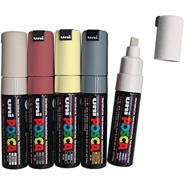 Marqueurs de peinture - UNI-BALL - PC 8K GSWB - Lot de 4 - Pointe large 6 à 8 mm - Opaque