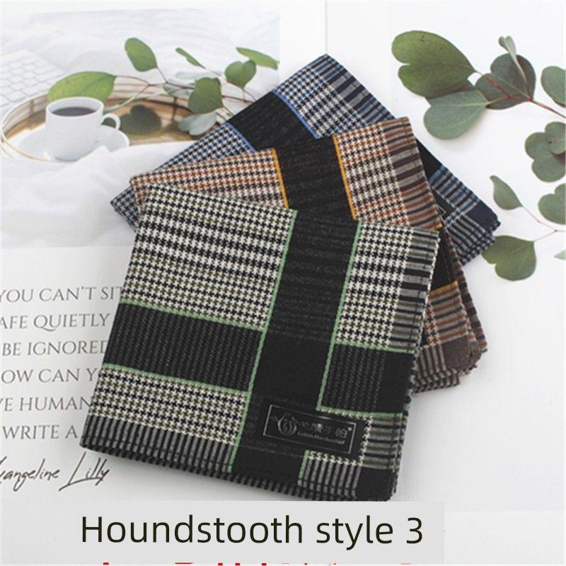 

Mingshida Gingham Men s Full Cotton Handkerchief Cotton Gentleman Fashion Men s Portable Sweat-Wiping Handkerchief Soft Thin Cloth Square Scarf Houndstooth 3 Pack