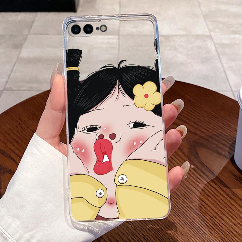 Jelly Casing For iPhone 7 Plus / 8 Plus Clear Silicone Soft TPU Back Cover Capa For iPhone 8 Plus Cute Rabbit Cat Phone Case