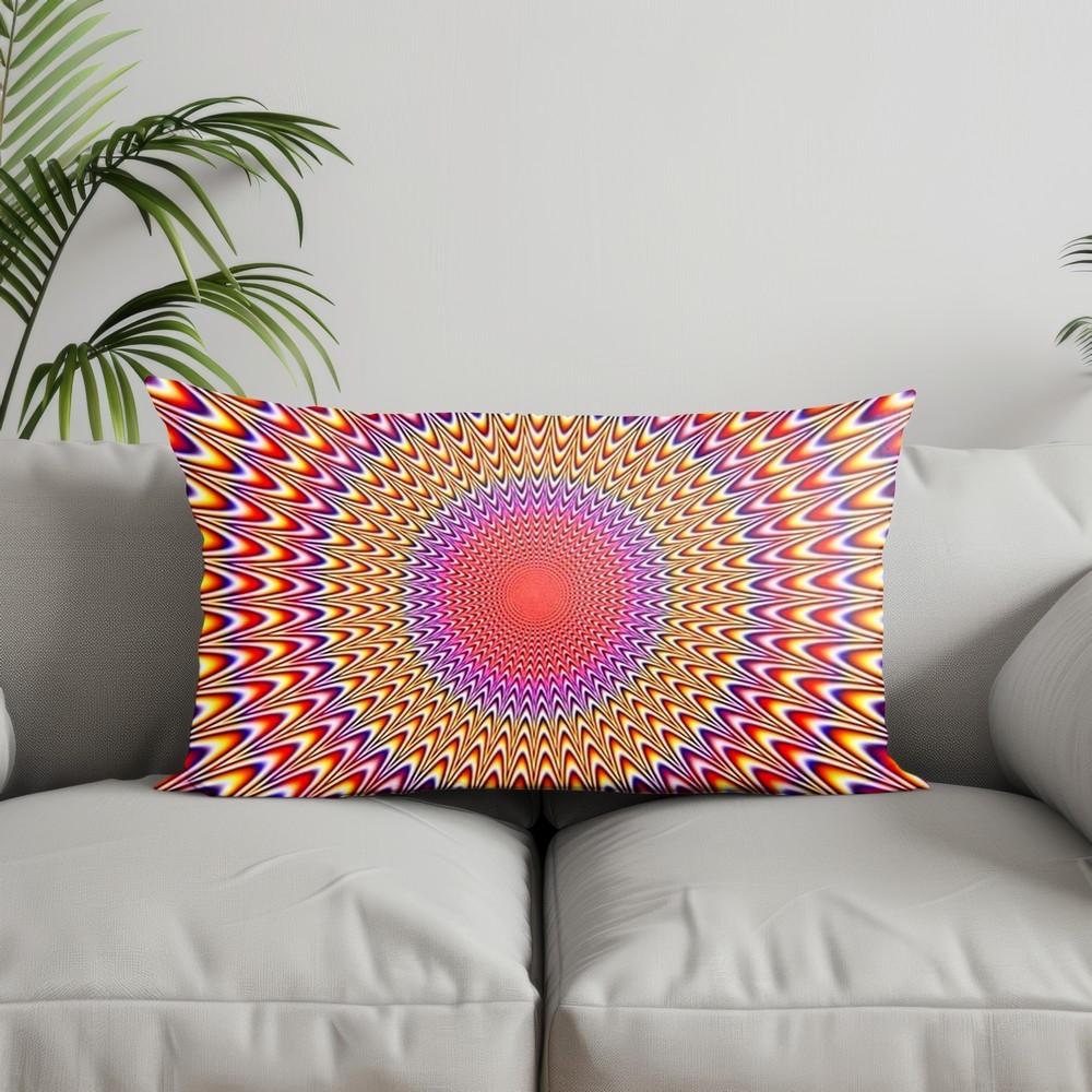 Home Decor Colorful Mandala Pattern Pillowcase Suitable For Sofa Bedroom Car Pillow Cover Cushion Rectangular Back Cushion