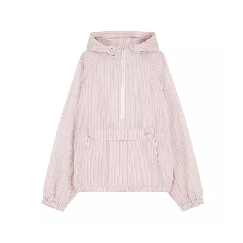 

Oni Half Zipper Fly K-style Casual Stripes Shirt Pink In Stock All yards