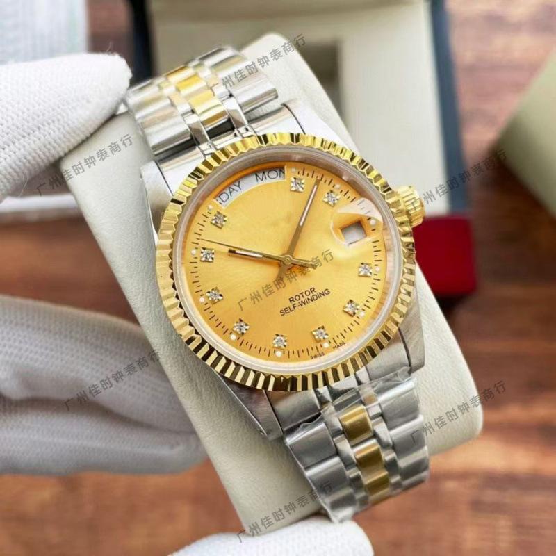 Dijia Tud Klassisch M22010 Business Rautenmuster Automatik Mechanisch Stahlarmband Herrenuhr
