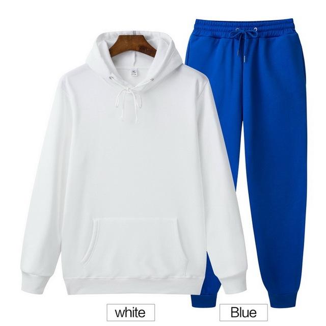 Einfarbiger Hoodie Zweiteiliges Set Kapuzenpullover Damen Hoodie Herbst Herren Hoodie + Hosen Sets