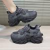 Rhinestone Daddy shoes breathable mesh autumn new 2025 new year super fire muffin platform sports casual shoes women