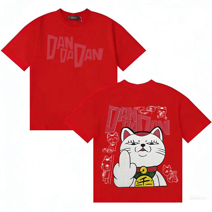 

Dandadan Cat New Theme Fashion T Shirt Summer Crewneck Gothic Retro Cozy Japanese Style Tshirts Unisexs Women Loose Cotton Tshirt S