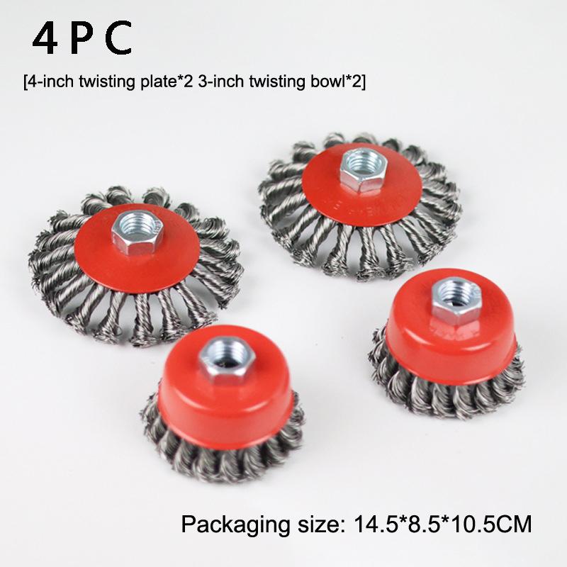 75/100Mm M14 Steel Wire Cup Brush Powerful Paint Removal Rotary Tool Twisted Steel Wire Wheel Abrasive For Angle Grinder Debu