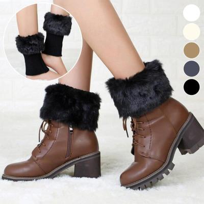 Damen Winter Weiche Knöchel Toshi Pelz Beinwärmer