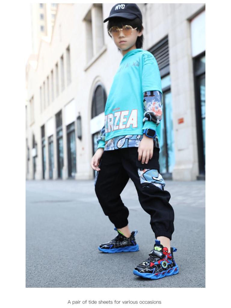 Kids' Light-Up Cartoon Mesh Running Shoes - Autumn 2025 Breathable Style