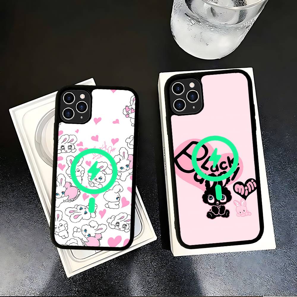 Cute Cartoon Esthers Bunny Magnetic Wireless Phone Case For IPhone 17 16 15 14 Plus 13 12 11 Pro Max