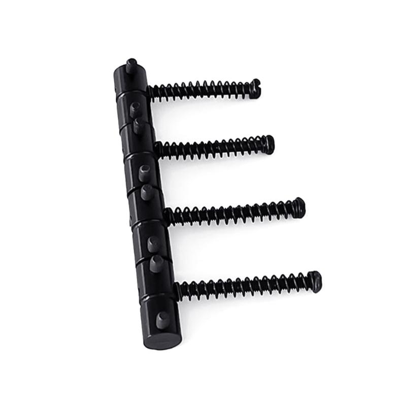 Bass Bridge String Saddle Plate Block Instrument Bass Electric Guitar Replacement Accessories Spring Screws with Wrench