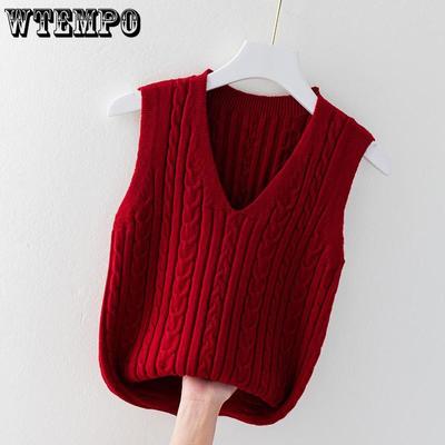Damen Strickweste Frühling und Herbst Winter Locker Ärmellos Strickpullover Tank Top für Damen