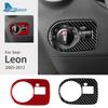 Real Soft Carbon Fiber Sticker For Leon 2005 2006 2007 2008 2009 2010 2011 2012 LHD RHD Car Headlight Switch Frame Trim