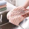 Coral Fleece Thickened Wave Dish Washing Towel Cloth  Rag Kitchen Washing Accessories