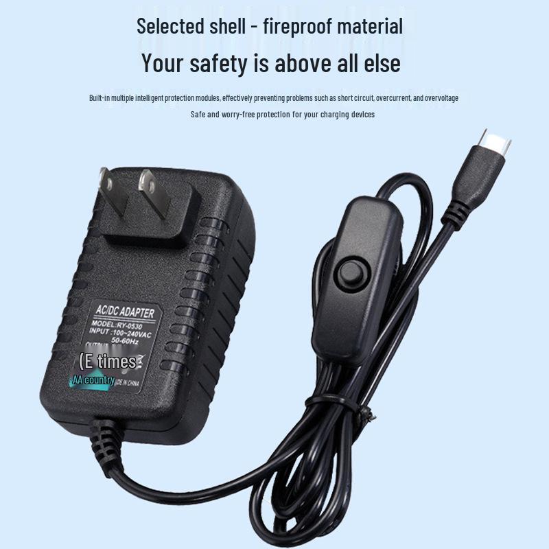 5V3A Power Adapter with Switch for LED Strips and Set-Top Boxes