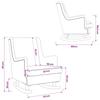 Rocking Chair Light Grey 62 x 80 x 85 cm Fabric