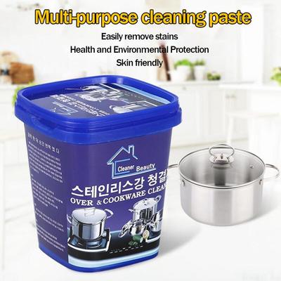 Multi-purpose Cleaning Paste. Steel Cleaner. Cleaning Stains In The Home Kitchen.