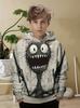 Jungen Kleidung Lustiger Terror Kürbis Langarm Kapuzenpullover Kind Cartoon Halloween Dünnes Sweatshirt Oberteile Halloween Geschenk für Jungen Mädchen