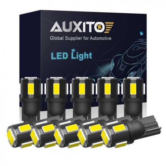 10X AUXITO T10 LED Plate License Light Car Interior Bulbs White 168 2825 194 W5W