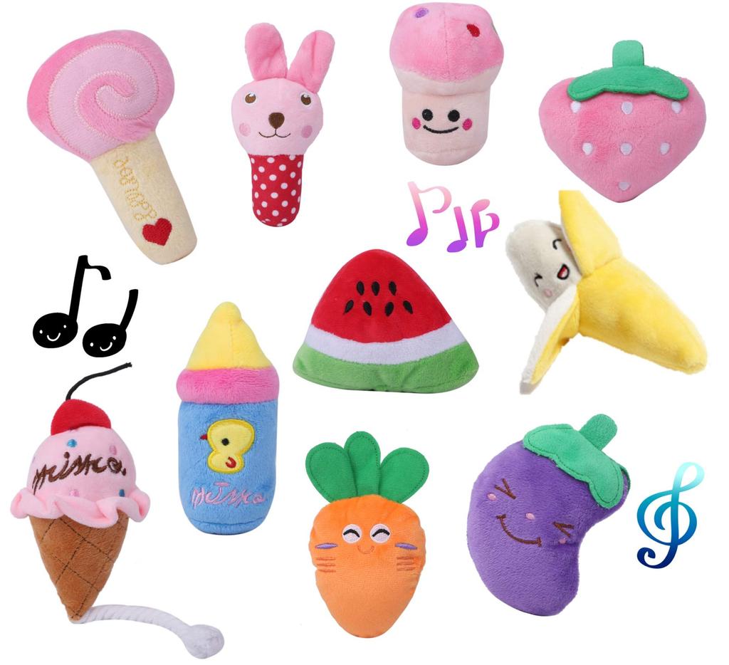 Dog Toy Bluestarz13923 Squeaky Plush Toy of Chew Toy Cotton Change of Mood Stress Brushing Teeth Durable Clean Puppy Small Dog Medium Dog (Set 10)