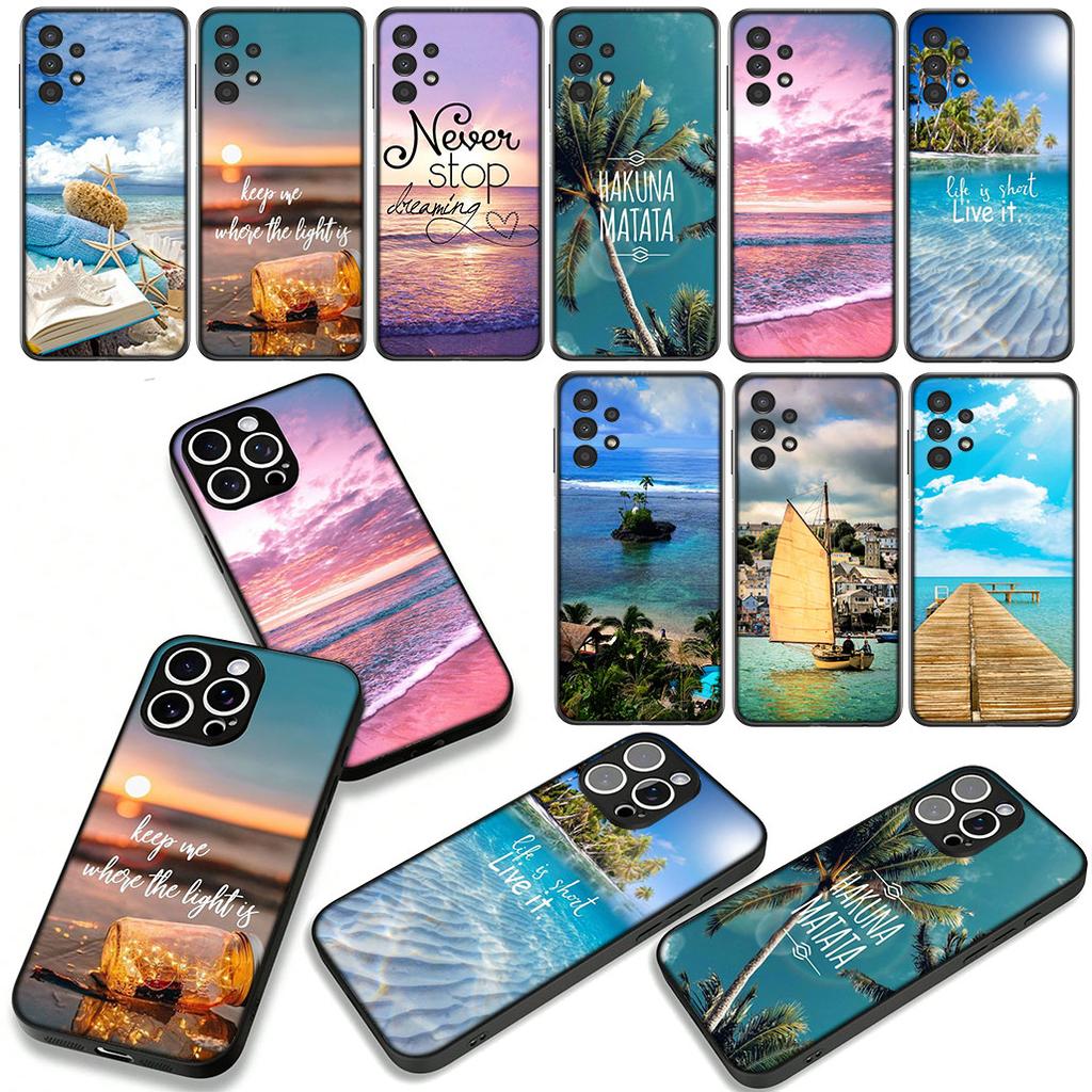 Phone Cover for Xiaomi Redmi 15C 15 A4 A5 9A 9T 10A 10C 9C NFC Note 11 9 10 Pro 8TCase Ocean Sea Beach Travel Casing