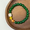 Agate Beaded Bracelet for Women Natural Stone Stretch Bracelets 8mm Round Beads Bangle Handmade Jewelry Gifts
